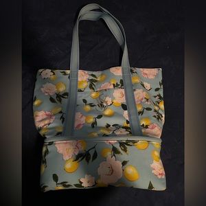 Victoria’s Secret peach lemon print cooler bag.